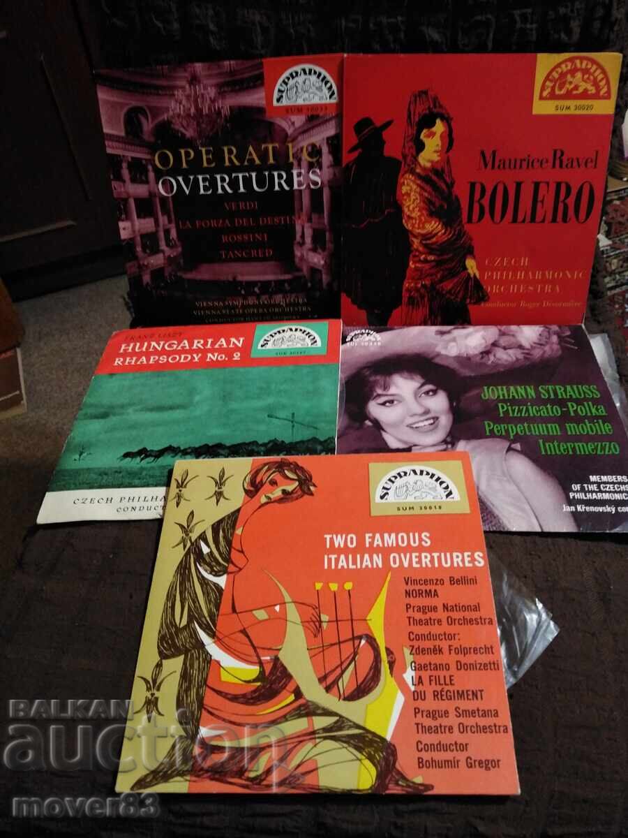 Πλάκες. Κλασικά. Supraphon - 5 τεμάχια Πλάκες. Κλασικά. Supraphon - 5 τεμάχια