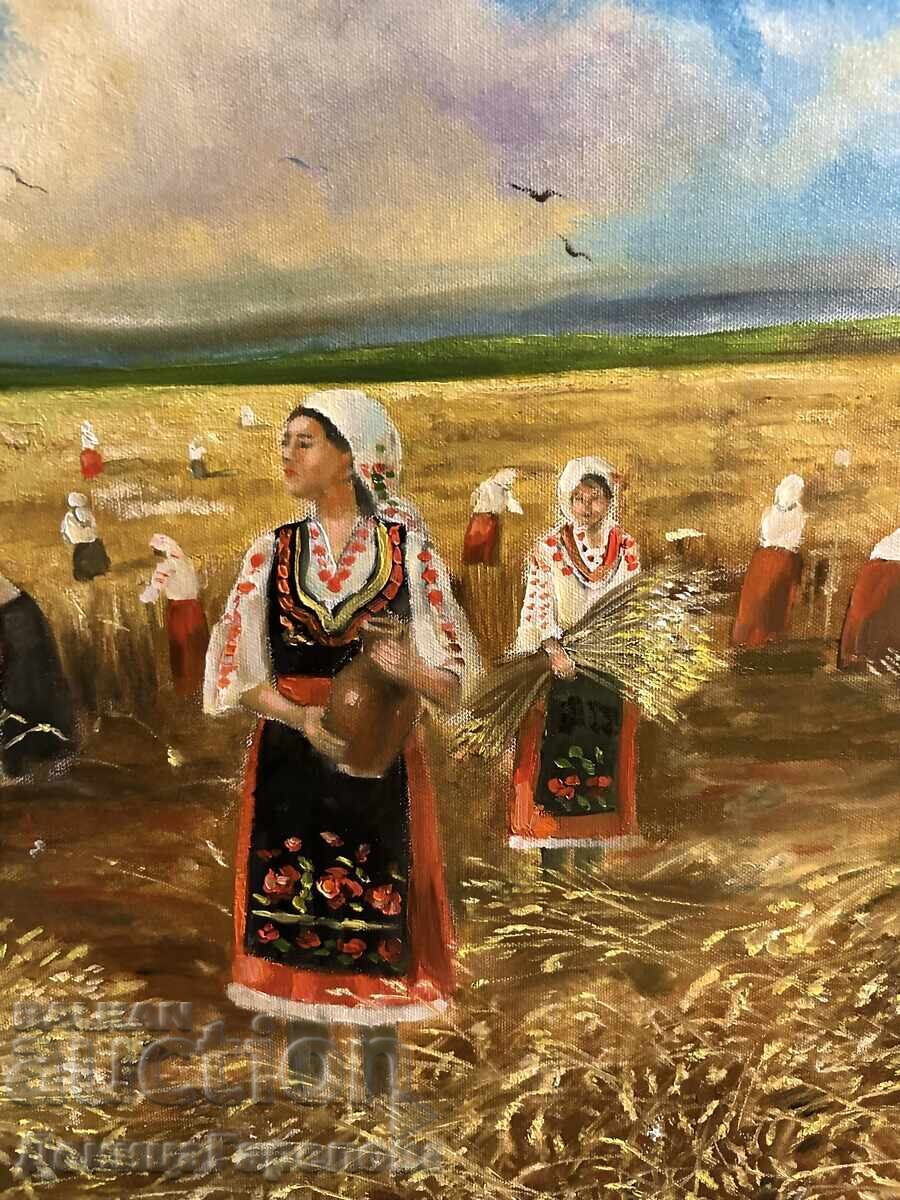 Delivery of Denitsa Garelova Painting 70/50 "Reapers"