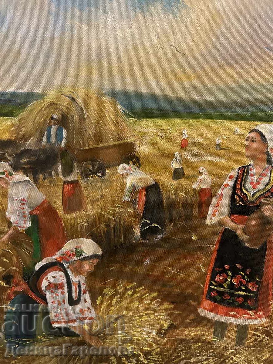 Denitsa Garelova Painting 70/50 "Reapers" - 6