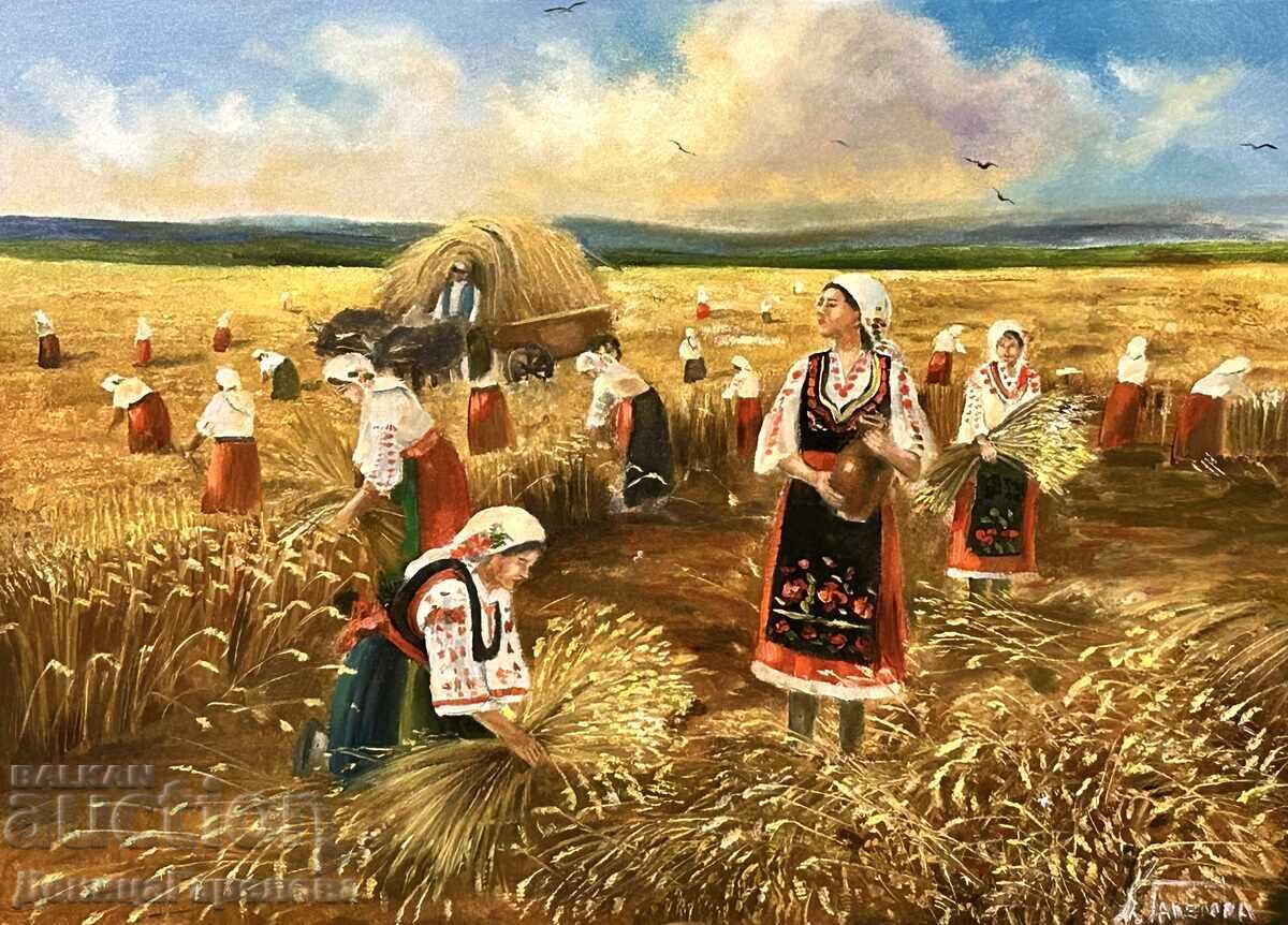 Denitsa Garelova Painting 70/50 "Reapers"