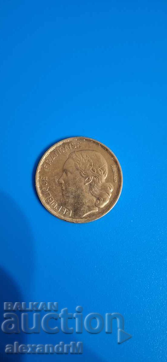 20 франка 1952 Франция Четвърта република. с цена 0.50 лв. | € 0.26