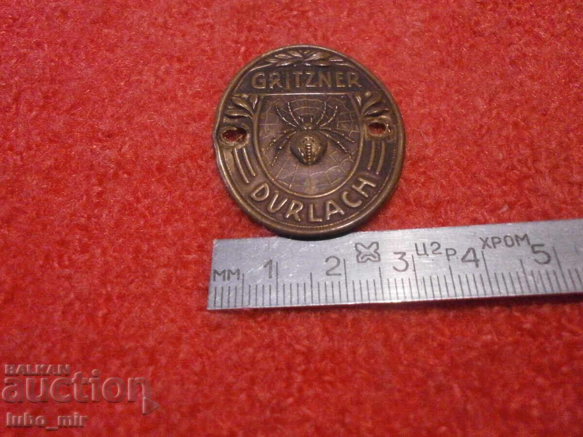 Аукцион СТАРА БРОНЗОВА ЕМБЛЕМА ОТ ШЕВНА МАШИНА - GRITZNER