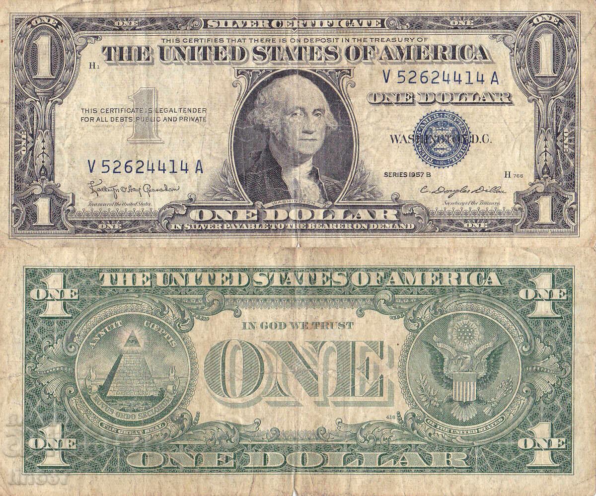 tino37 - USA /USA/ - 1 DOLLAR - /SILVER CERTIFICATE/ - 1957