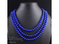 BZTs! 1031 ct. three-row sapphire-corundum necklace from 1st!