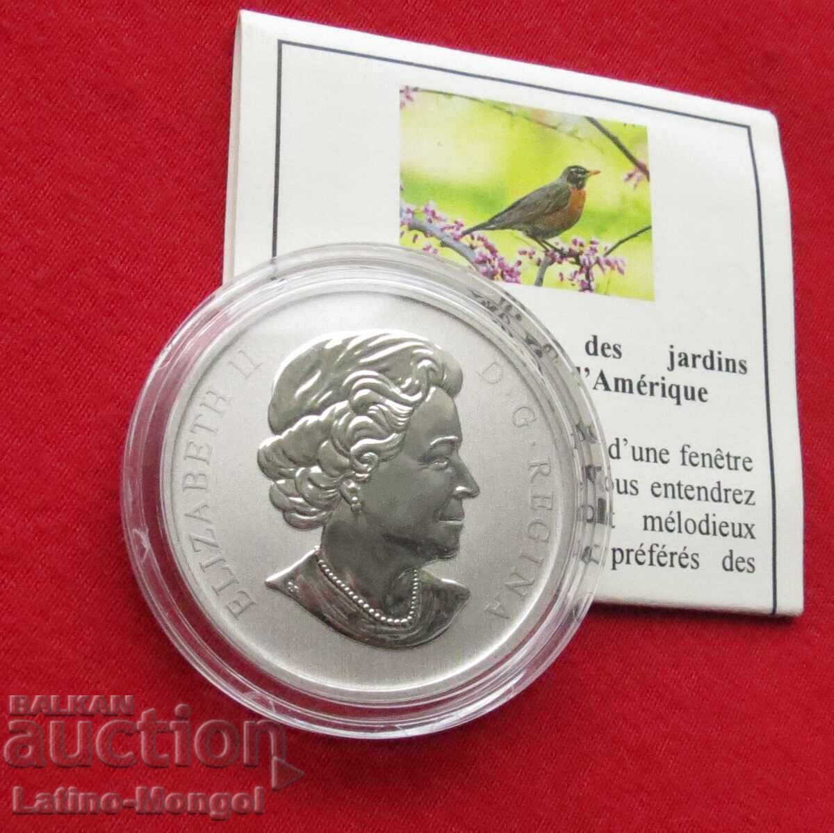 ΚΑΝΑΔΑΣ 25 σεντ 2013 πουλί km# 1373 Αμερικανικός κοκκινολαίμης με τιμή 38.92 BGN | € 19.90