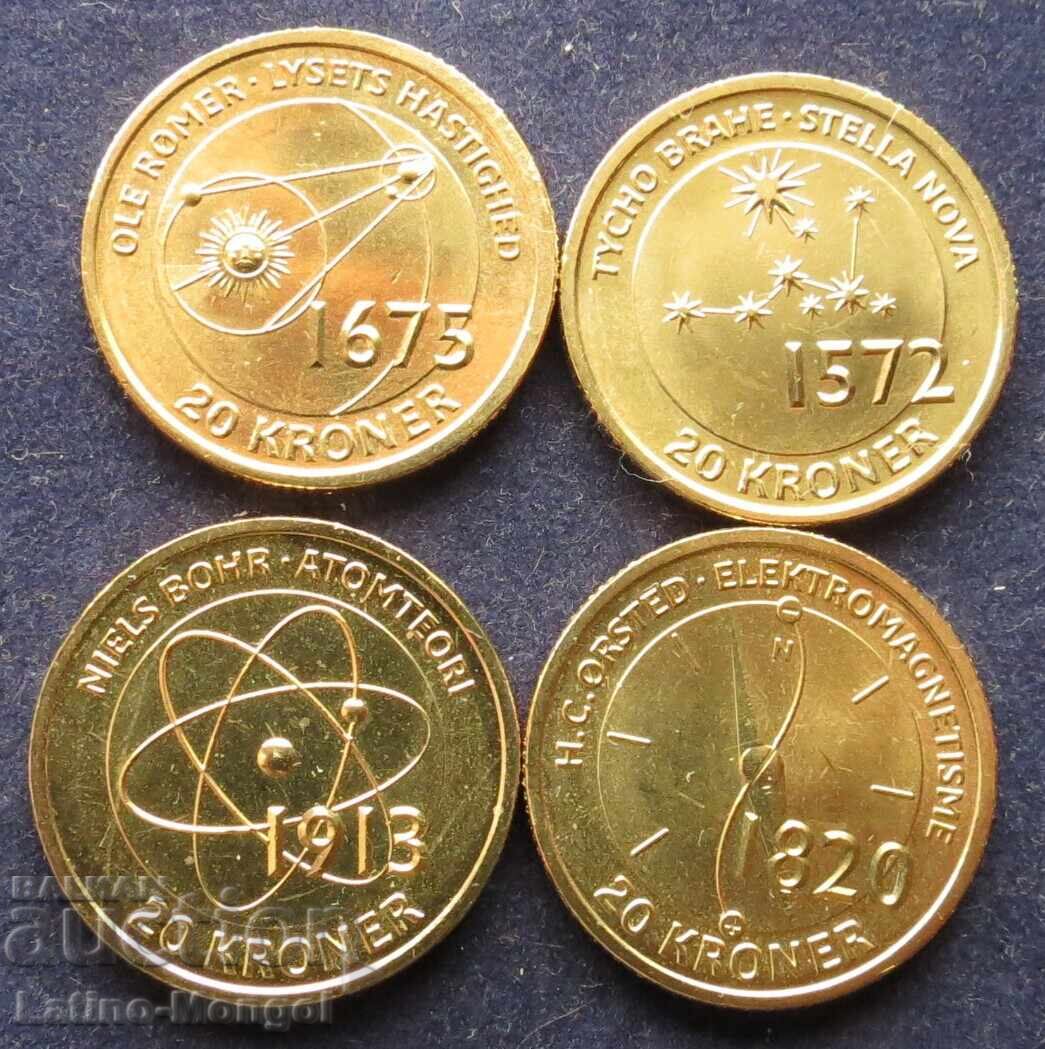 ДАНИЯ 4 х 20 крони 2013 учени, наука