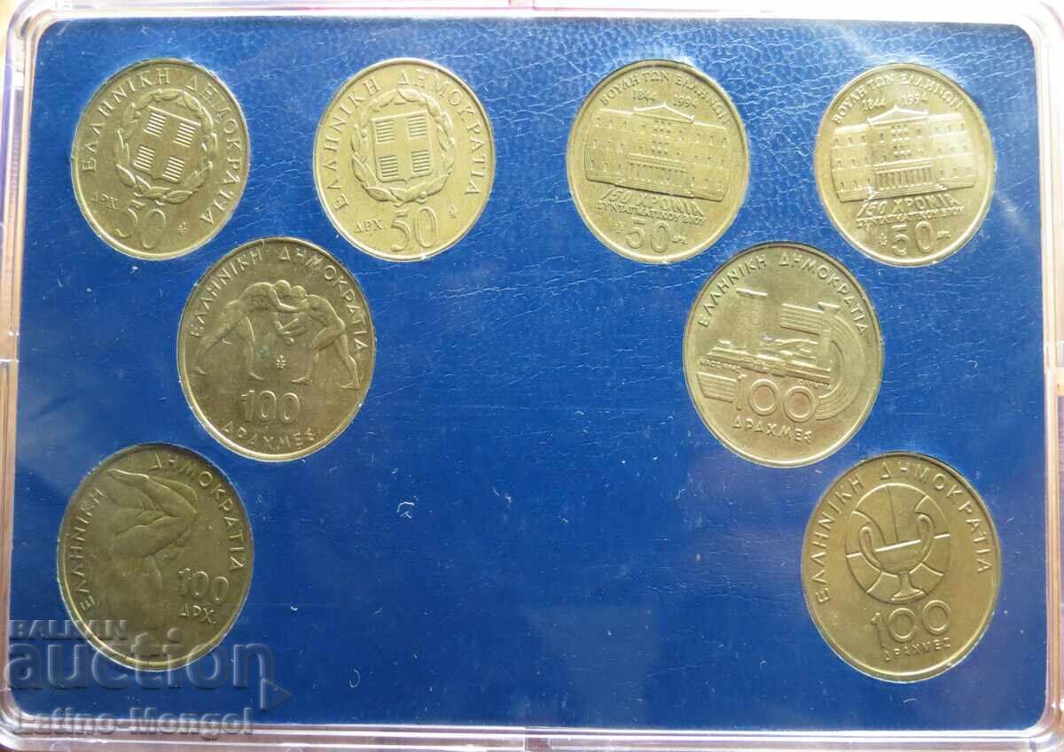 ГЪРЦИЯ 8 x 50, 100 драхми 1994-1999 г с цена 23.47 лв. | € 12.00