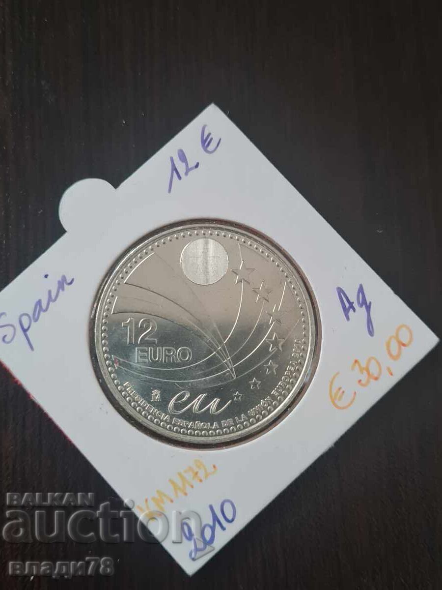 Silver coin 12 euro 2010 with price 11.00 BGN | € 5.62