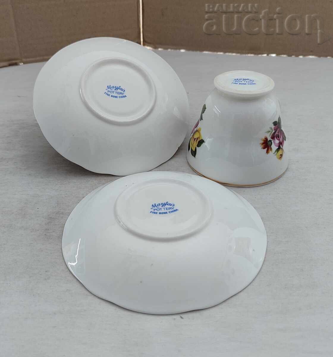 Auction PORCELAIN CUP AND TWO SAUCERS ENGLAND Auction PORCELAIN CUP AND TWO SAUCERS ENGLAND