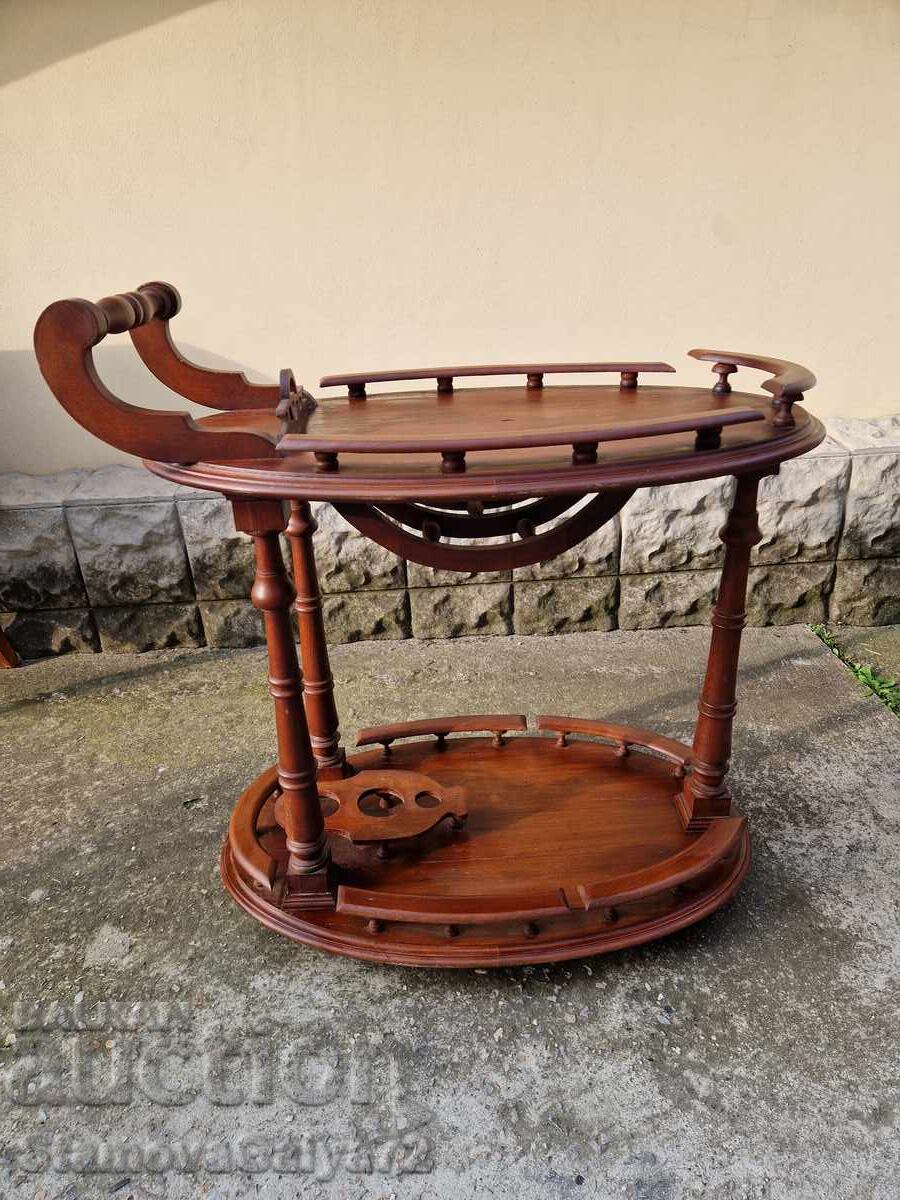 Un cărucior de servire belgian antic grozav - 5