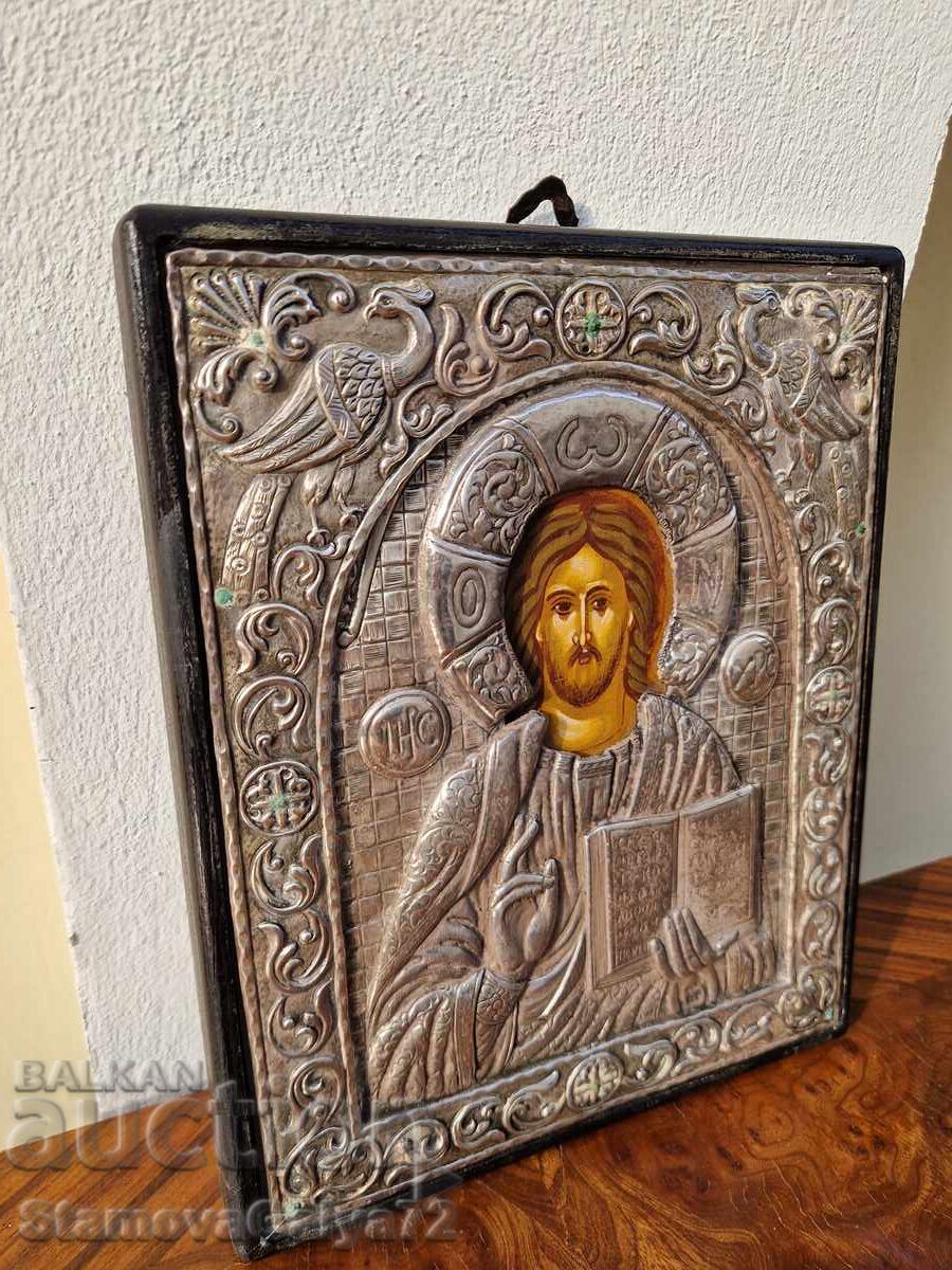 Delivery of A lovely antique silver icon with certificate