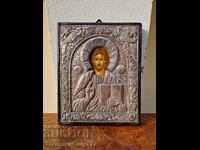 Μια υπέροχη αντίκα ασημένια εικόνα με πιστοποιητικό