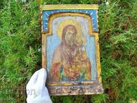 Стара домашна икона -център от триптих 19век