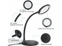 NOUĂ! Lampă de masă cu lupă de mărire 5X, 28 LED-uri, cu control tactil