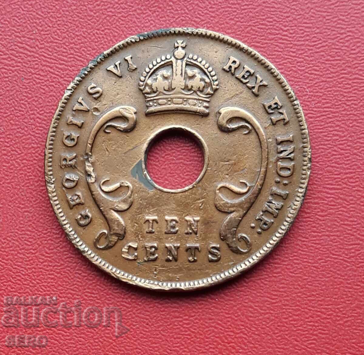 British East Africa - 10 Cents 1941 with price 2.01 BGN | € 1.03 British East Africa - 10 Cents 1941 with price 2.01 BGN | € 1.03