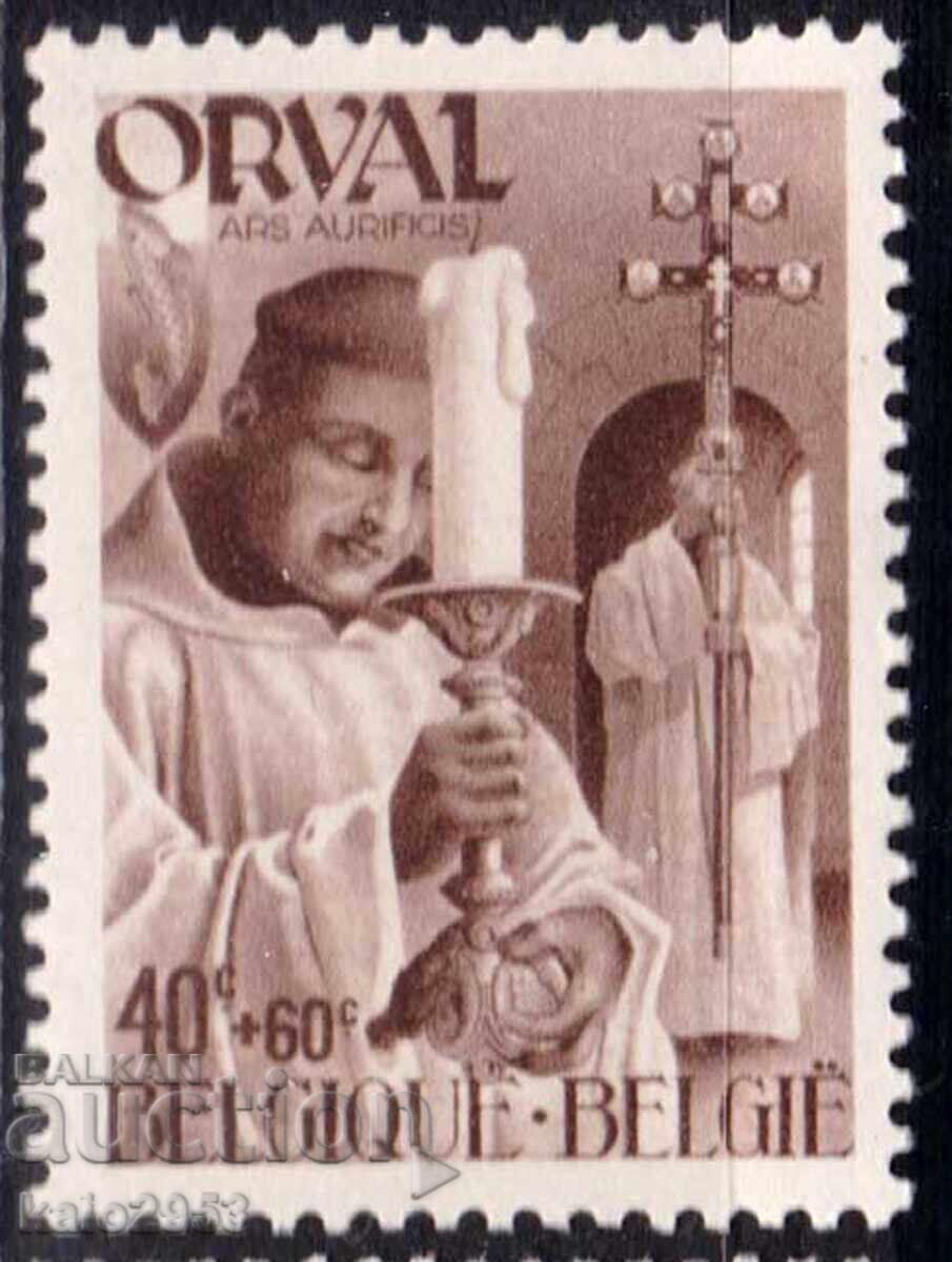 Βέλγιο-1941-2 Παγκόσμιος πόλεμος-Φιλανθρωπική για το αβαείο ΟRVAL, MNH