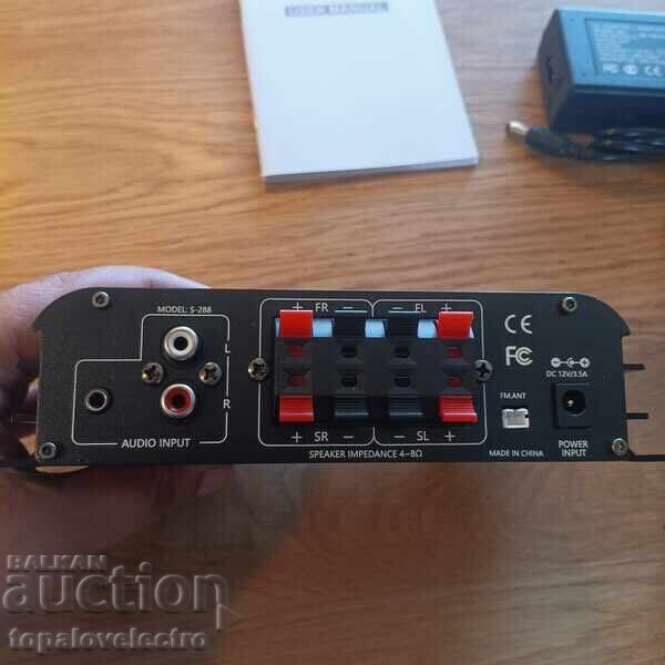 NEW! 4.1-Channel Mini HiFi Stereo Amplifier 1200W, Bluetooth - 5