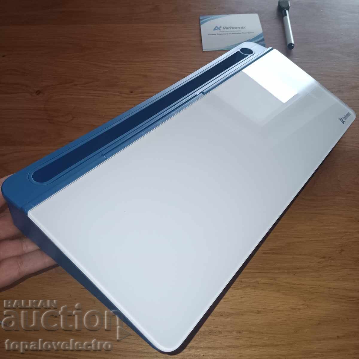 ΝΕΟ! Γυάλινος πίνακας γραφείου με οργάνωση, θήκες και βάση - 5