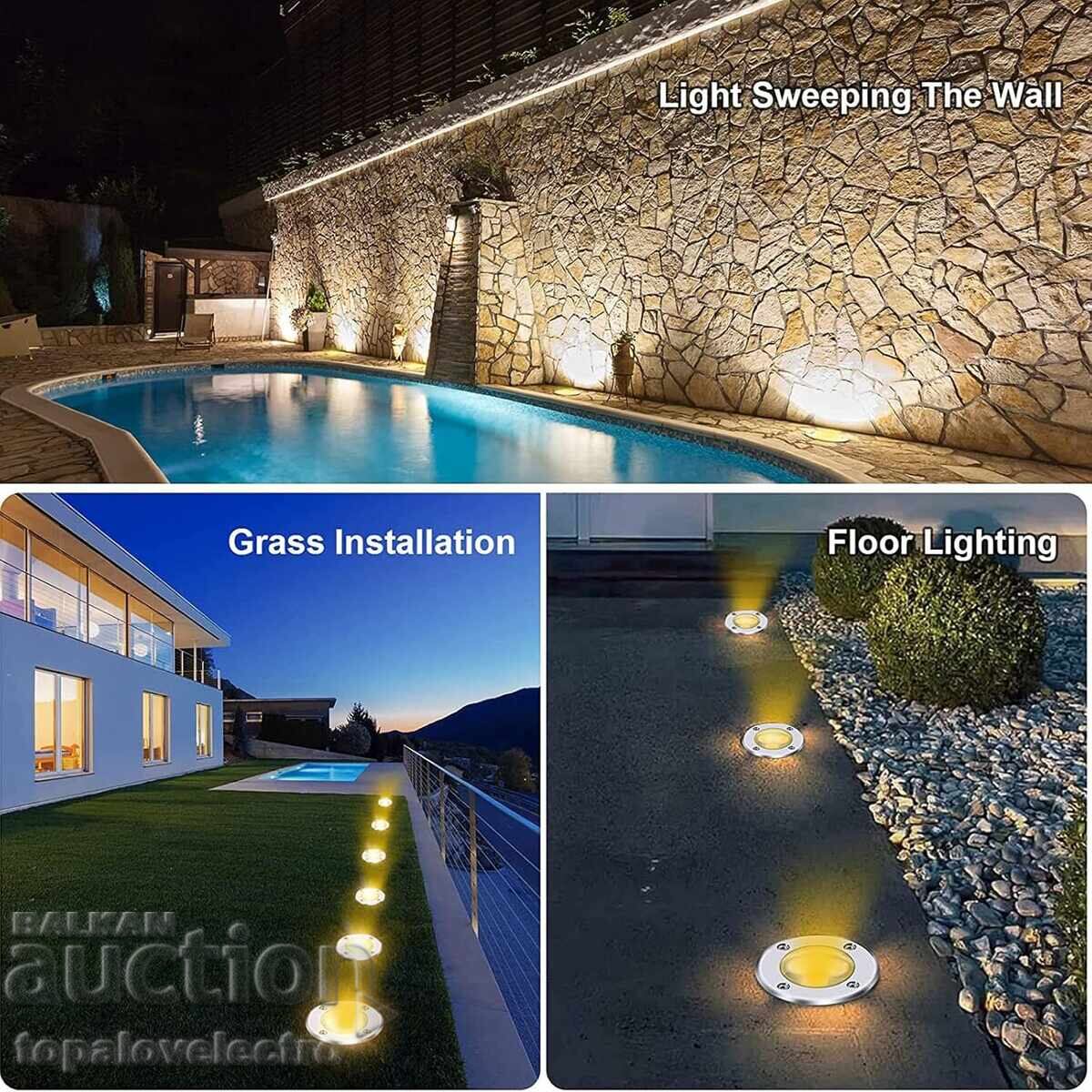 Delivery of NEW! Set of 4 outdoor recessed LED lamps 3W, IP67, 300