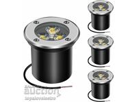 NOU! Set 4 buc. lămpi LED încastrate exterioare 3W, IP67, 300