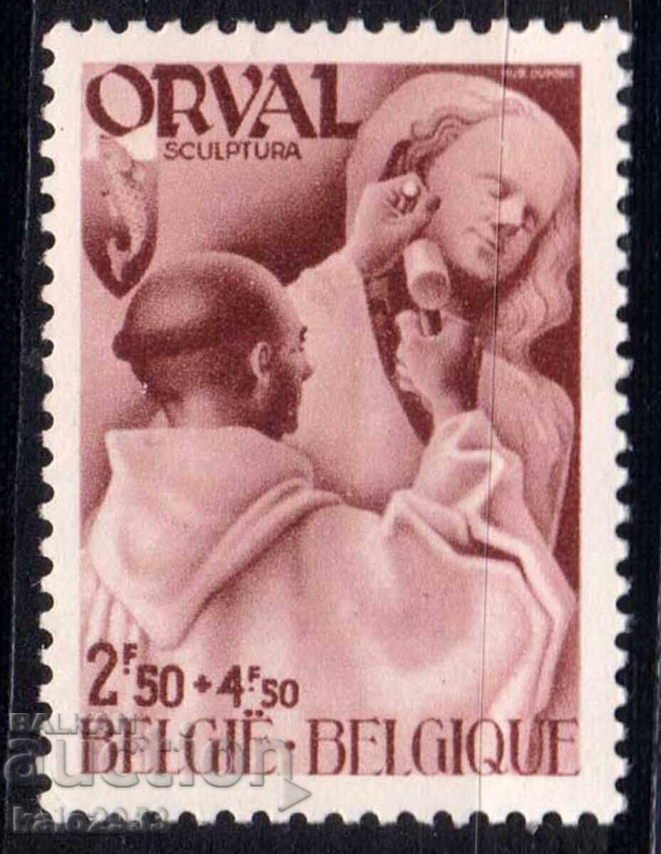 Βέλγιο-1941-2 Παγκόσμιος πόλεμος-Φιλανθρωπική για το αβαείο ΟRVAL, MNH