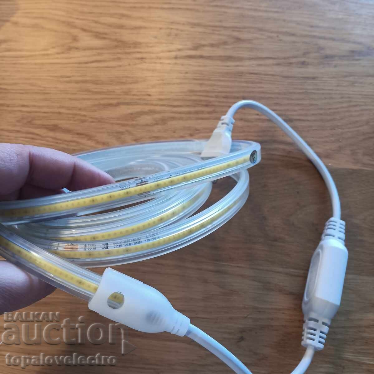 Delivery of XUNATA 220V COB LED Strip, 2 m, 288 LED/m, IP65, cold white