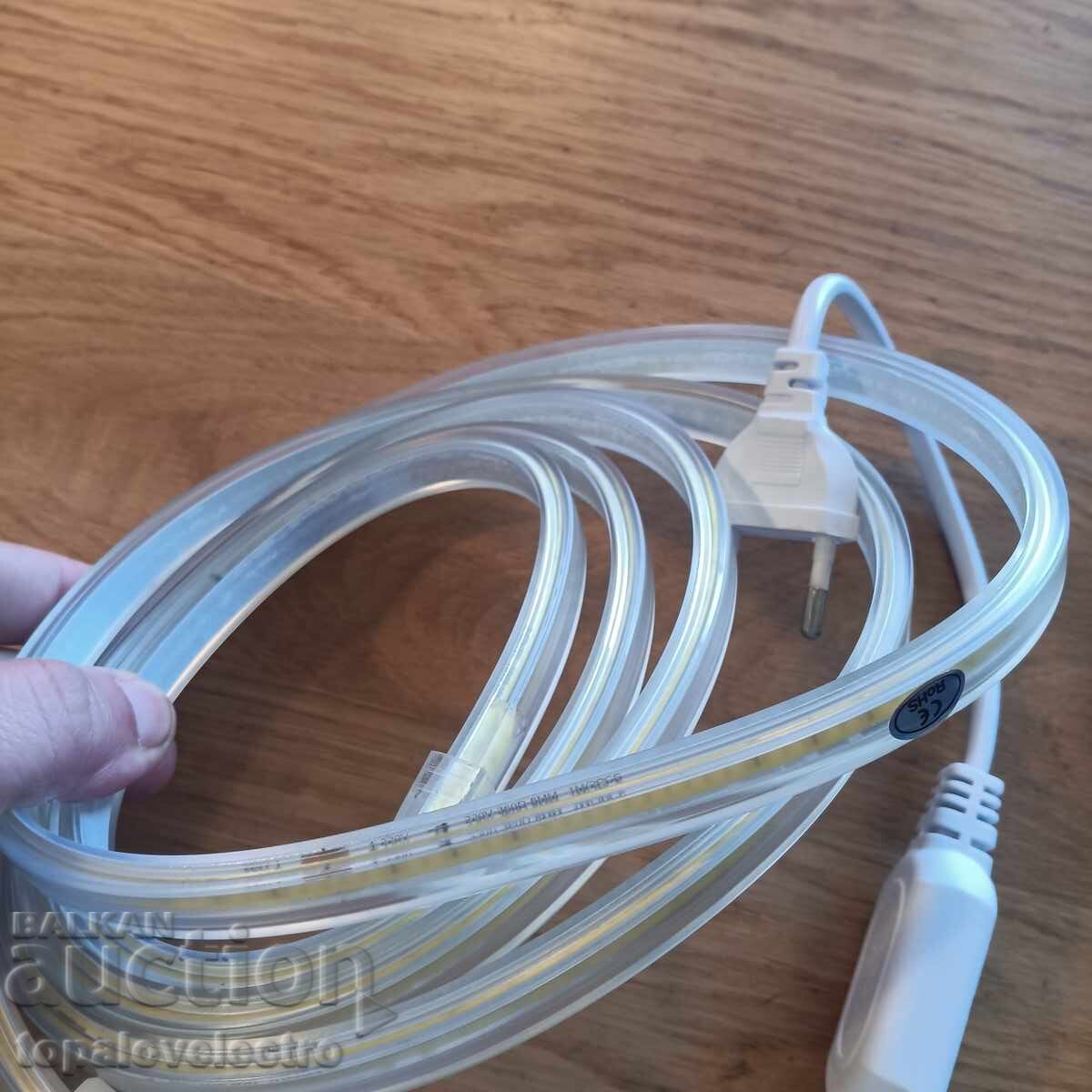 XUNATA 220V COB LED Strip, 2 m, 288 LED/m, IP65, cold white - 5