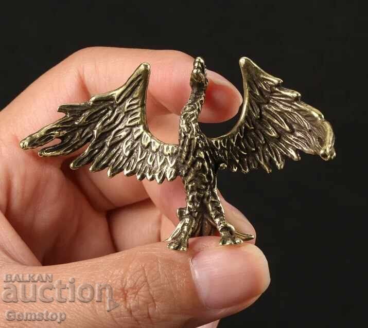 Auction  BZTs! 23 grams stylized bronze phoenix figure from 1 st!