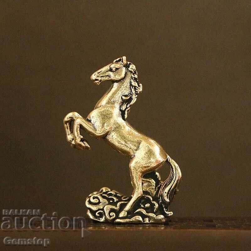 ΒΖΤ! 46 γραμμάρια στυλιζαρισμένο χάλκινο άγαλμα αλόγου από 1 st!