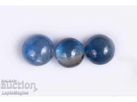 3 броя син сапфир 0.99ct кръгла шлифовка