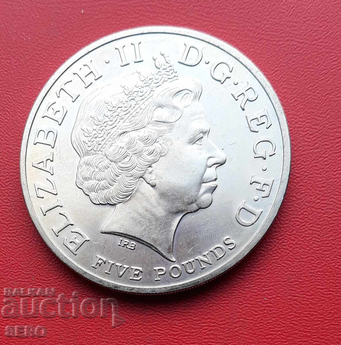 Marea Britanie - 5 lire 2004 - jubiliară