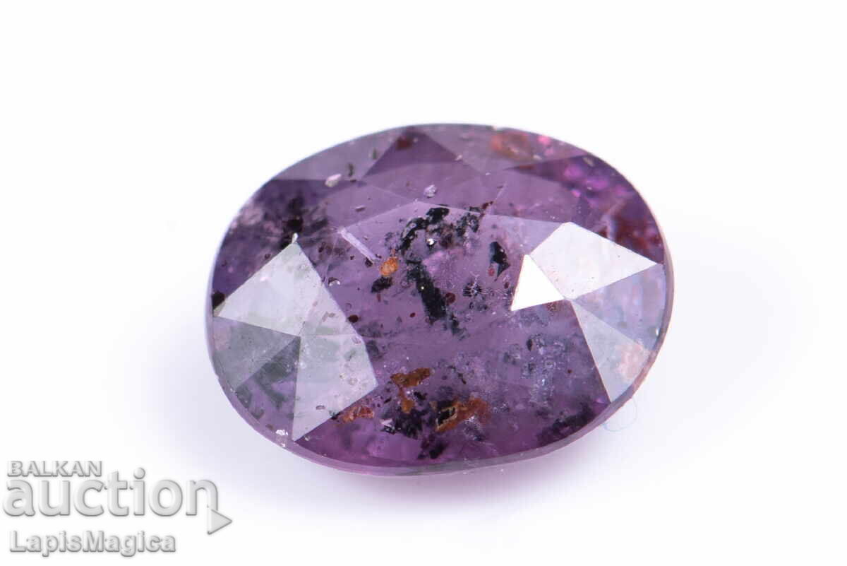 Μωβ ζαφείρι 0.97ct ακατέργαστο οβάλ κοπή