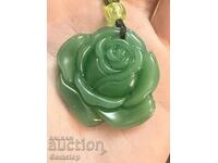 BZTs! 90 ct Natural Pendant Amulet Jade Rose