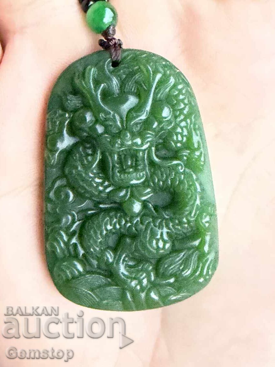 Livrarea BZTS! 145k-tă pandantiv amulet natural jad dragon de la 1st!