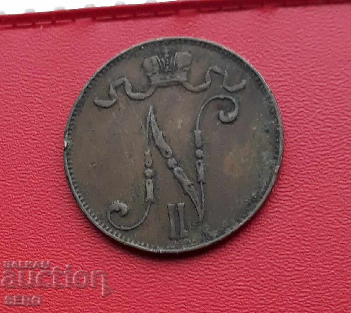 Russia/for Finland/ 5 penniä 1901 with price 6.00 BGN | € 3.07