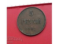 Ρωσία/για Φινλανδία/ 5 πένι 1901