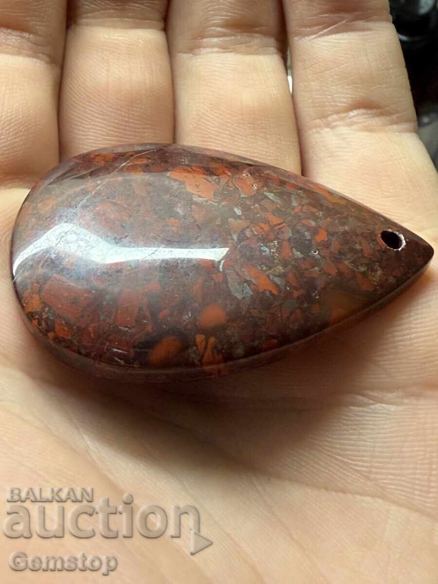 ΒΖΤ! 95 κ-τα μενταγιόν φυλαχτό αιματόλιθος αχλάδι από 1στ! με τιμή 0.01 BGN | € 0.01