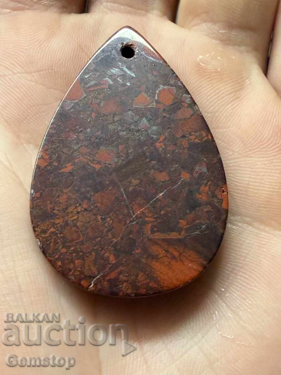 Παράδοση ΒΖΤ! 95 κ-τα μενταγιόν φυλαχτό αιματόλιθος αχλάδι από 1στ!