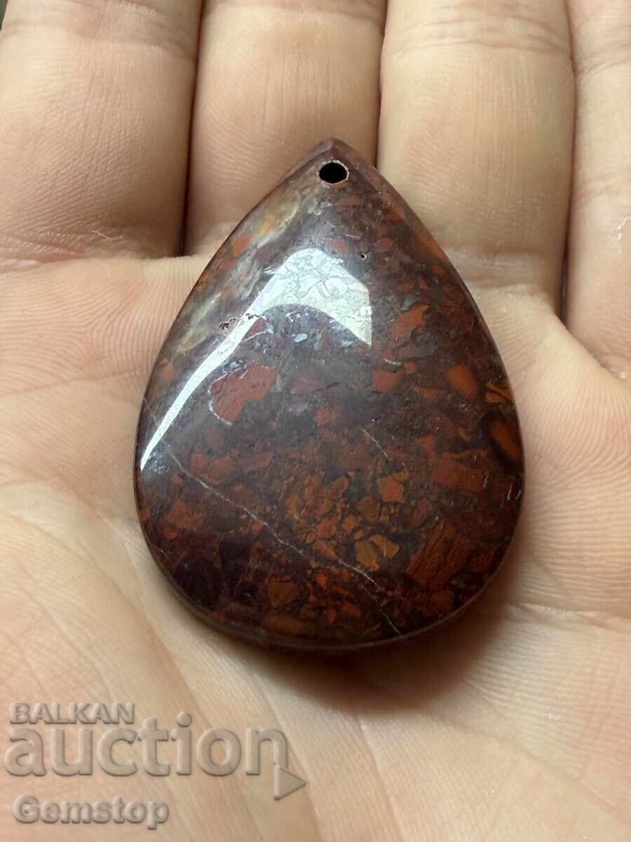 ΒΖΤ! 95 κ-τα μενταγιόν φυλαχτό αιματόλιθος αχλάδι από 1στ!