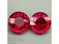 BZC! 0.24ct diffusion ruby pair round 1ct!