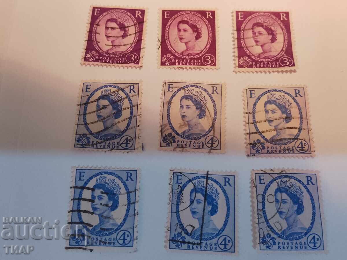 Postage stamps GB - 0.01 st