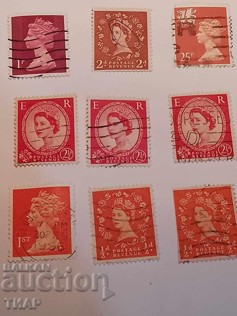 Postage stamps GB - 0.01 st