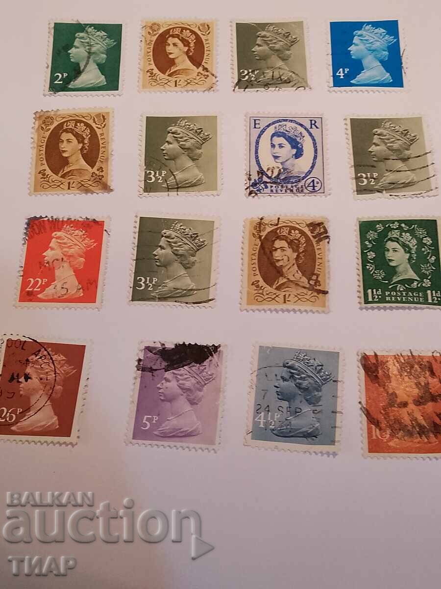 Postage stamps GB - 0.01 st