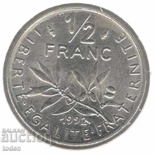 France - ½ Franc - 1992 - KM# 931.1 - Signature "O. Roty"