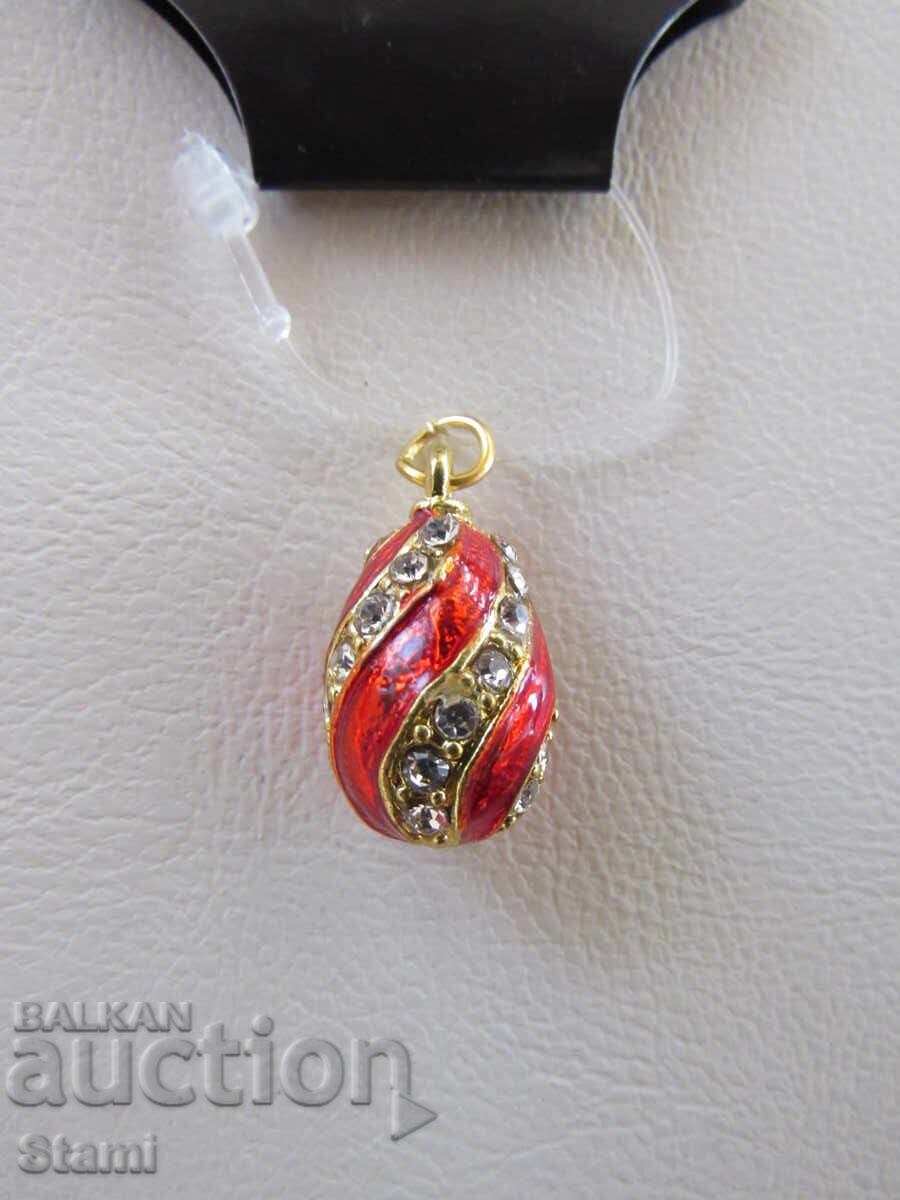 Auction  Fine ladies necklace Faberge Egg, new