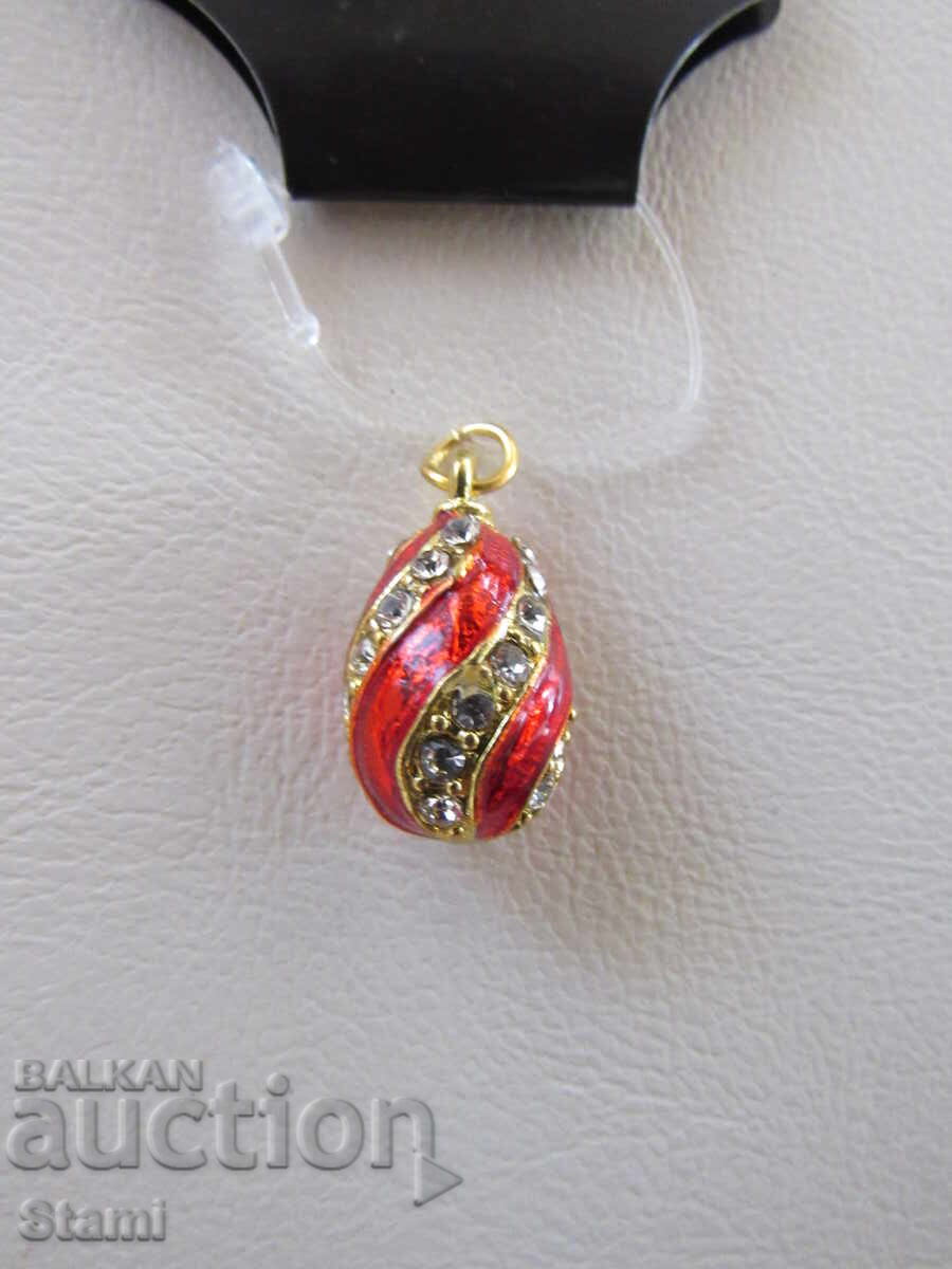 Fine ladies necklace Faberge Egg, new
