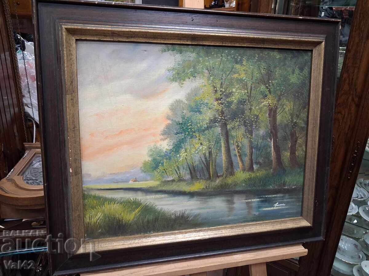 Auction Landscape with river and trees Auction Landscape with river and trees