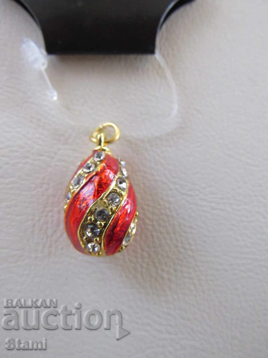 Fine women's pendant necklace - Faberge egg, new with price 65.00 BGN | € 33.23 Fine women's pendant necklace - Faberge egg, new with price 65.00 BGN | € 33.23
