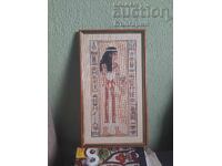 Hand-stitched tapestry Egyptian woman