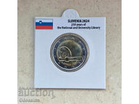 Slovenia 2 Euro • 250 Years National and University Library • 2024